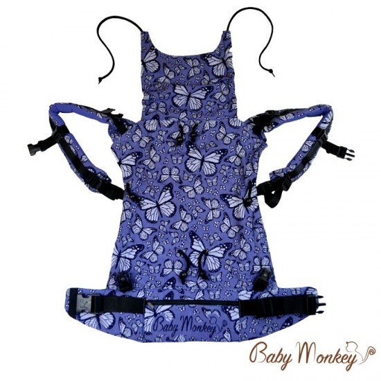 BabyMonkey Regolo ергономична раница Butterfly лилаво (регулируема)
