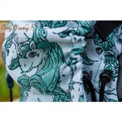 BabyMonkey Regolo ергономична раница Unicorns glitter emerald (регулируема)
