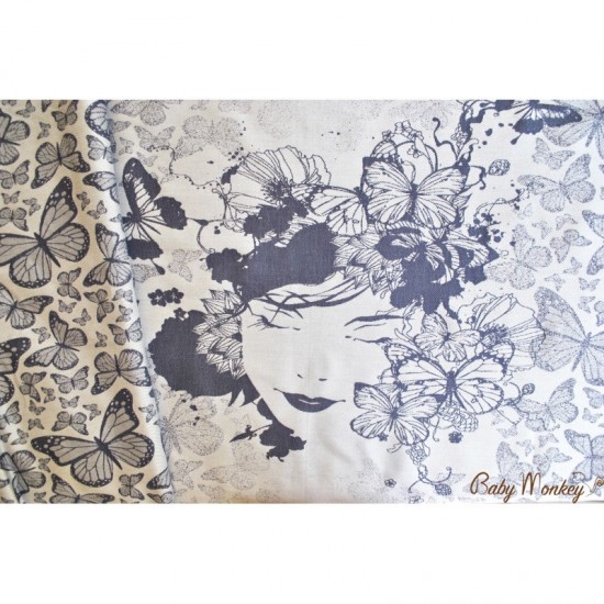 Тъкан слинг BabyMonkey - Butterfly Night blue (размер 5)