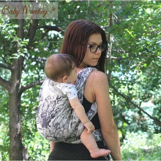 Тъкан слинг BabyMonkey - Butterfly Night blue (размер 5)