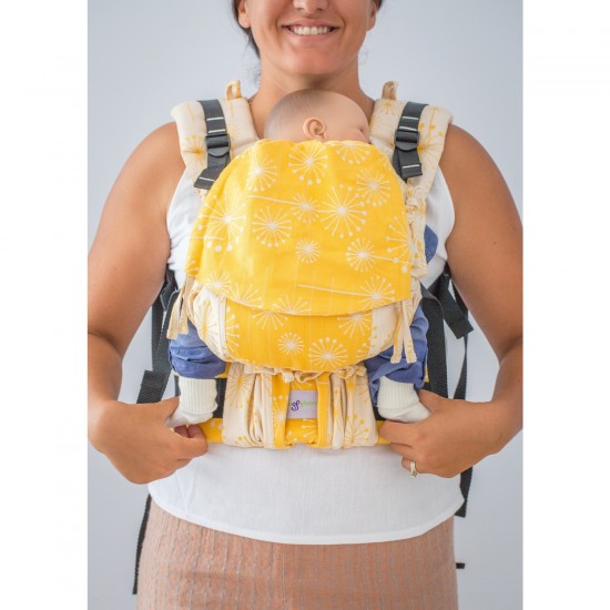 Ергономична раница регулируема HuggyBerry Lux Dandelion - размер тодлър
