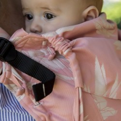 Ергономична раница регулируема HuggyBerry Dock Bubblegum - размер бебе