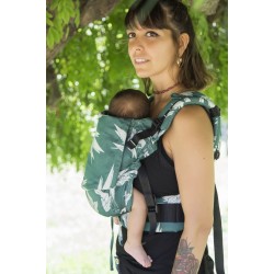 Ергономична раница регулируема HuggyBerry Dock Jade - размер бебе