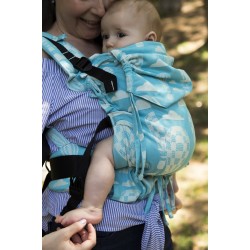 Ергономична раница регулируема HuggyBerry Huggadocia Cloud - размер бебе