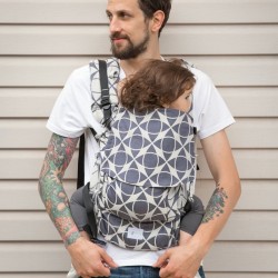 Ергономична раница регулируема HuggyBerry Marble Mist - размер тодлър