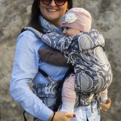 Ергономична раница регулируема HuggyBerry Nar Mist- размер бебе