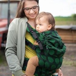 Ергономична раница Kinder Hop Multi Grow - Dots Green