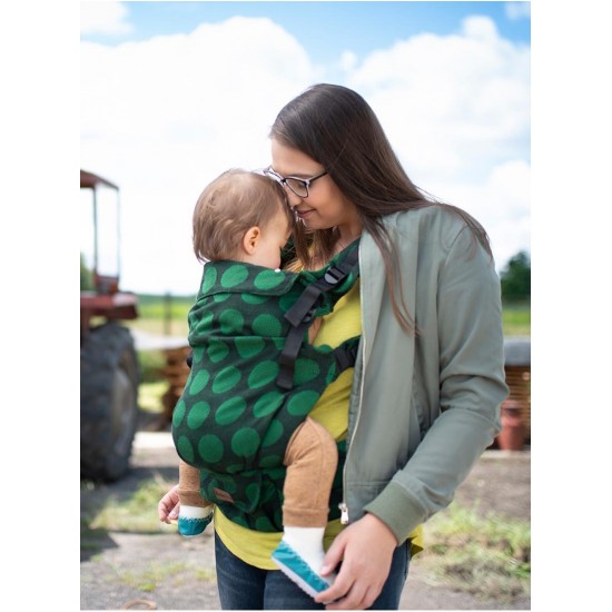 Ергономична раница Kinder Hop Multi Grow - Dots Green