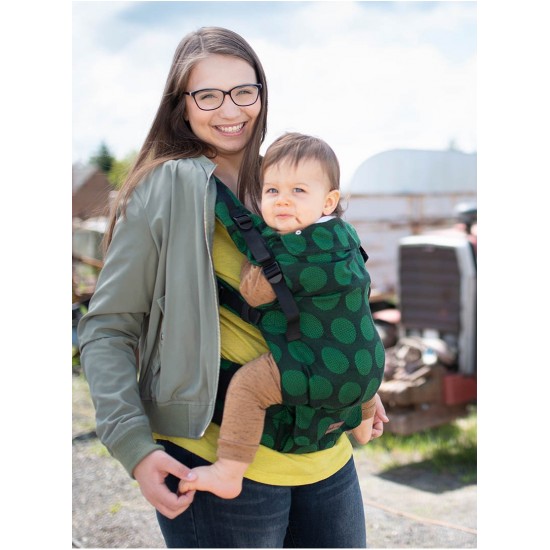 Ергономична раница Kinder Hop Multi Grow - Dots Green