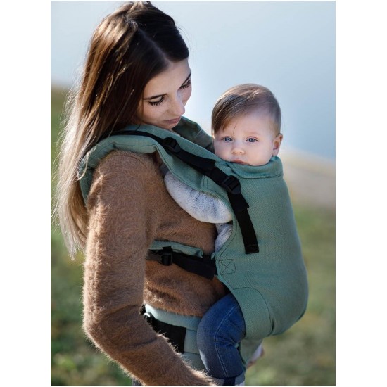 Ергономична раница Kinder Hop Multi Grow - Little Herringbone Turquoise