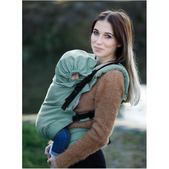 Ергономична раница Kinder Hop Multi Grow - Little Herringbone Turquoise