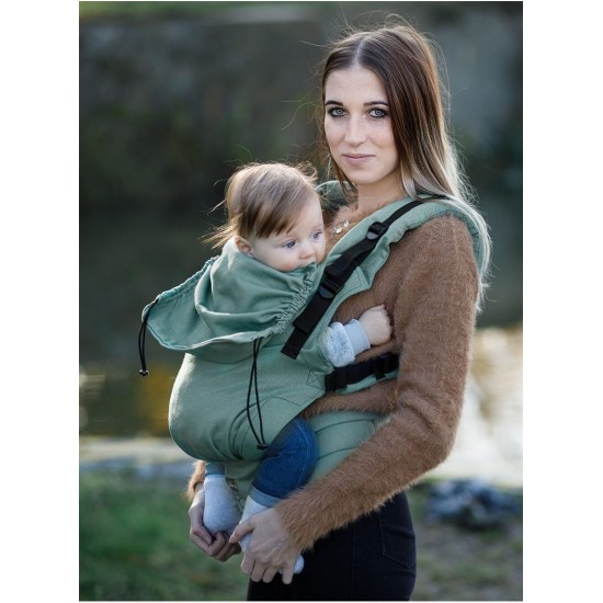 Ергономична раница Kinder Hop Multi Grow - Little Herringbone Turquoise