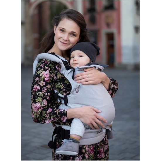 Ергономична раница Kinder Hop Multi Soft - Little Herringbone Ecru