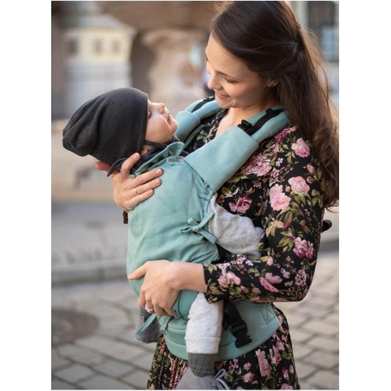 Ергономична раница Kinder Hop Multi Soft - Little Herringbone Turquoise