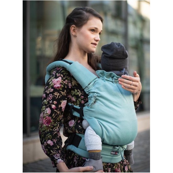 Ергономична раница Kinder Hop Multi Soft - Little Herringbone Turquoise