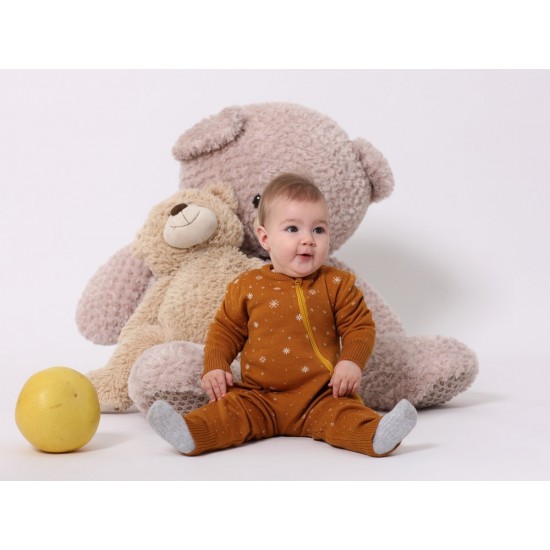 Гащеризон мериносова вълна Lambinoo - оранжево (размер: 0-3 месеца)