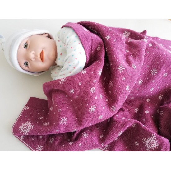 Мериносово одеало Lambinoo двулицево - в тъмно и светло розово