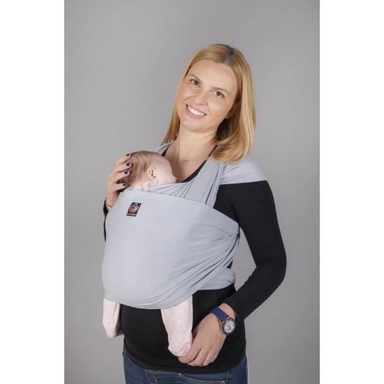 OmniaBaby еластичен слинг едноцветен - Светло сиво