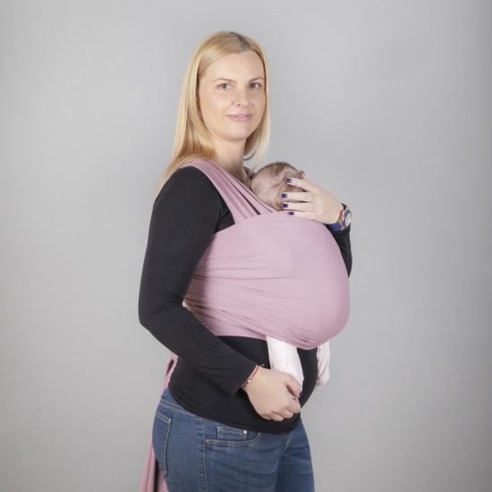 OmniaBaby еластичен слинг едноцветен - Пепел от рози