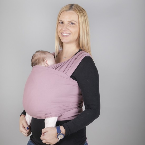 OmniaBaby еластичен слинг едноцветен - Пепел от рози