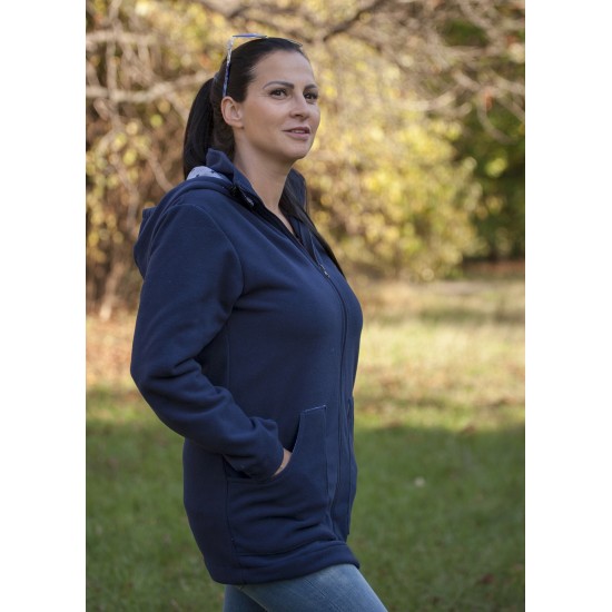 Яке полар 3 в 1 за бременни и бебеносене - синьо (размер: XL)