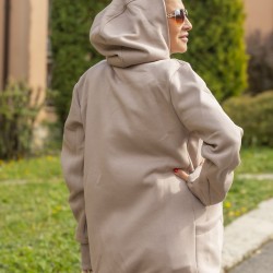 Памучен суитшърт за бебеносене Simply - Cappuccino (само XL-XXL)