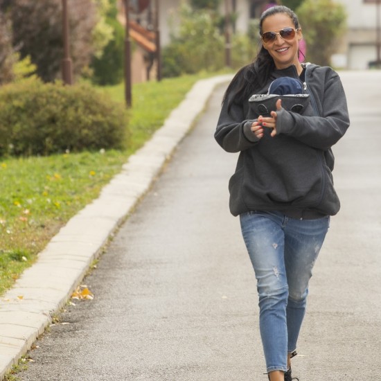 Памучен суитшърт за бебеносене Simply - Graffiti (само XL-XXL)