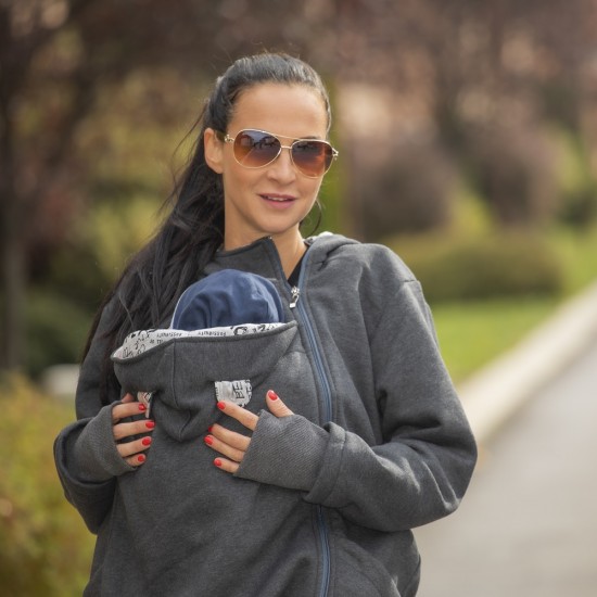 Памучен суитшърт за бебеносене Simply - Graffiti (само XL-XXL)