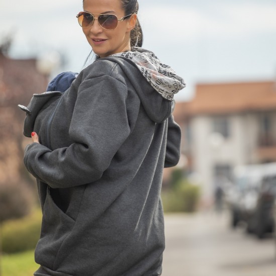 Памучен суитшърт за бебеносене Simply - Graffiti (само XL-XXL)