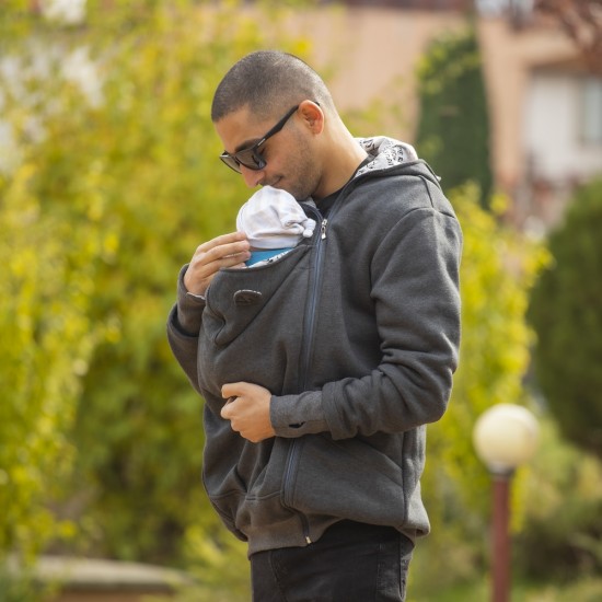 Памучен суитшърт за бебеносене Simply - Graffiti (само XL-XXL)