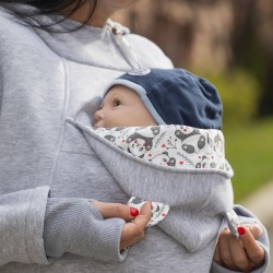 Памучен суитшърт за бебеносене Simply - Grey Panda Памучен суитшърт за бебеносене Simply - Grey Panda