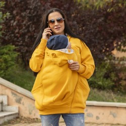 Памучен суитшърт за бебеносене Simply - Sunflower (само XL-XXL)