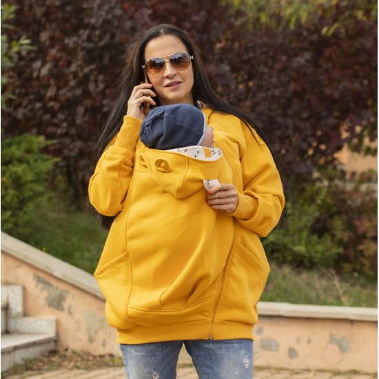 Памучен суитшърт за бебеносене Simply - Sunflower (само XL-XXL)