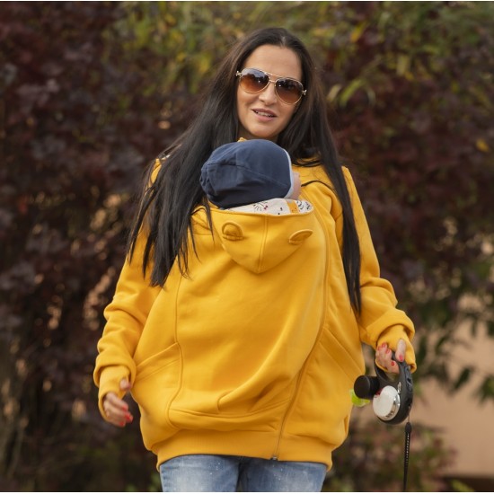 Памучен суитшърт за бебеносене Simply - Sunflower (само XL-XXL)