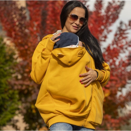 Памучен суитшърт за бебеносене Simply - Sunflower (само XL-XXL)