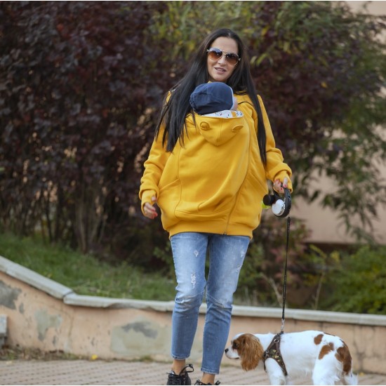 Памучен суитшърт за бебеносене Simply - Sunflower (само XL-XXL)