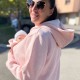 Памучен суитшърт за бебеносене Simply - Candy Pink