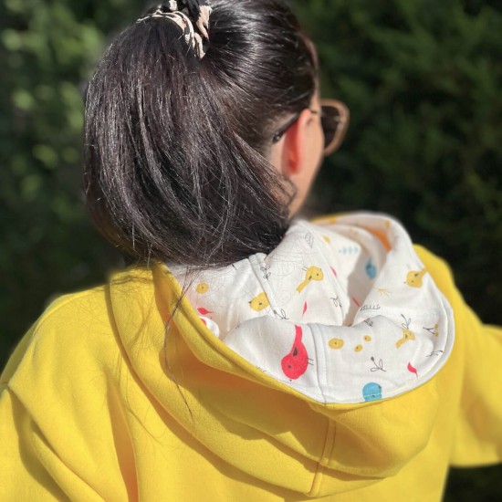 Памучен суитшърт за бебеносене Simply - Lemon Juice