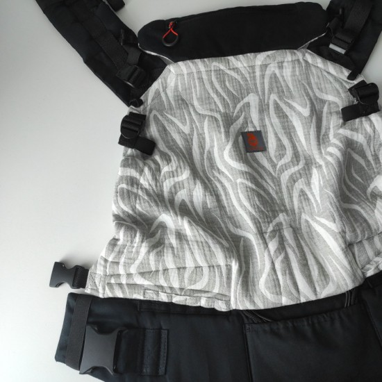 Ергономична раница регулируема Nashsling Combi - Zebra grey (памук)