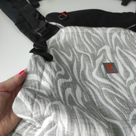 Ергономична раница регулируема Nashsling Combi - Zebra grey (памук)