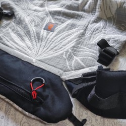 Ергономична раница регулируема Nashsling Combi - Палмс грей (памук)