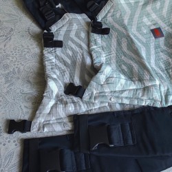 Ергономична раница регулируема Nashsling Combi - Rhombs grey (памук)