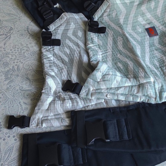 Ергономична раница регулируема Nashsling Combi - Rhombs grey (памук)