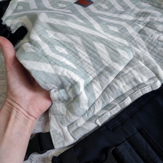 Ергономична раница регулируема Nashsling Combi - Rhombs grey (памук)