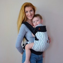 Ергономична раница регулируема Nashsling Combi - Rhombs mint (памук)