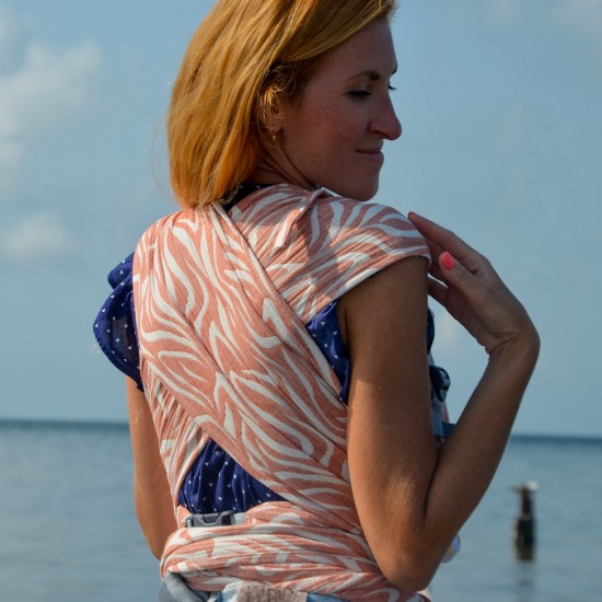 Регулируем мей тай слинг Nashsling - Zebra peach (памук) Регулируем мей тай слинг Nashsling - Zebra peach (памук)