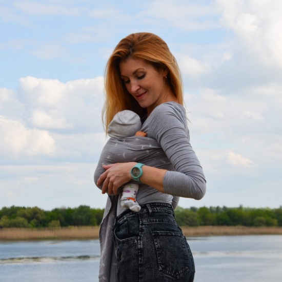 Муселинов слинг с халки (ринг слинг) Nashsling - Soft Dandelion (100% памук)