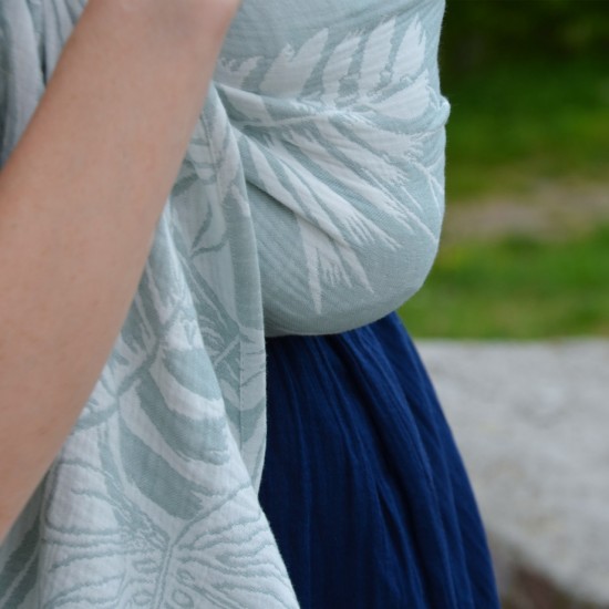 Слинг с халки (ринг слинг) Nashsling - Palms mint (100% памук)