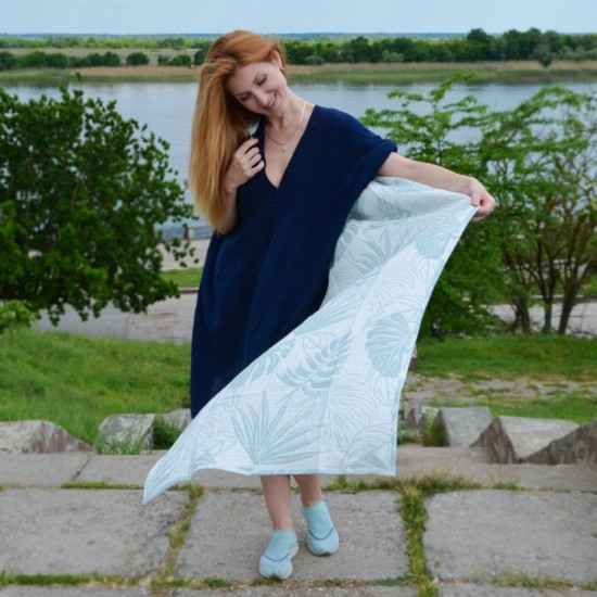 Слинг с халки (ринг слинг) Nashsling - Palms mint (100% памук)