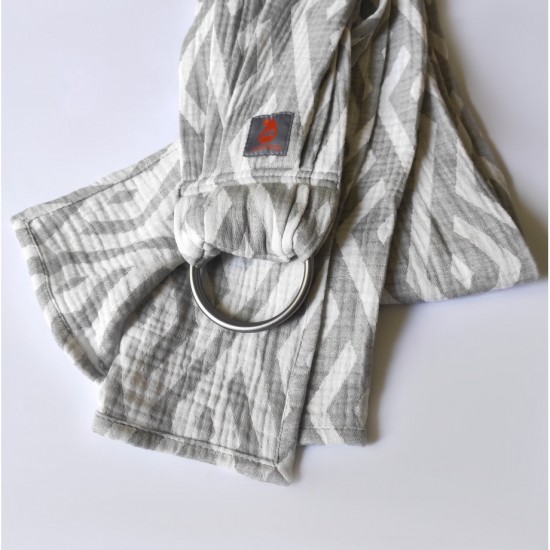 Муселинов слинг с халки (ринг слинг) Nashsling - Rhombs grey (100% памук) Муселинов слинг с халки (ринг слинг) Nashsling - Rhombs grey (100% памук)